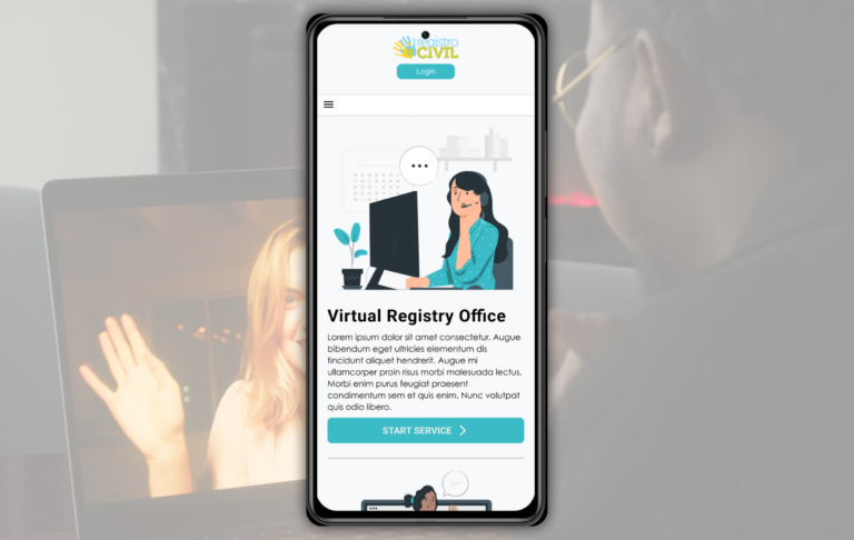 Preview of homepage Service desk, mobile version